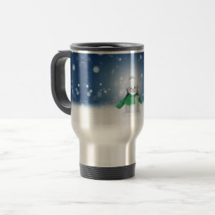 Mug De Voyage Le personnage de bonhomme de neige de Noël adorabl