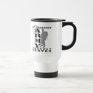 Mug De Voyage Le petit-fils sert fièrement - l'ARMÉE