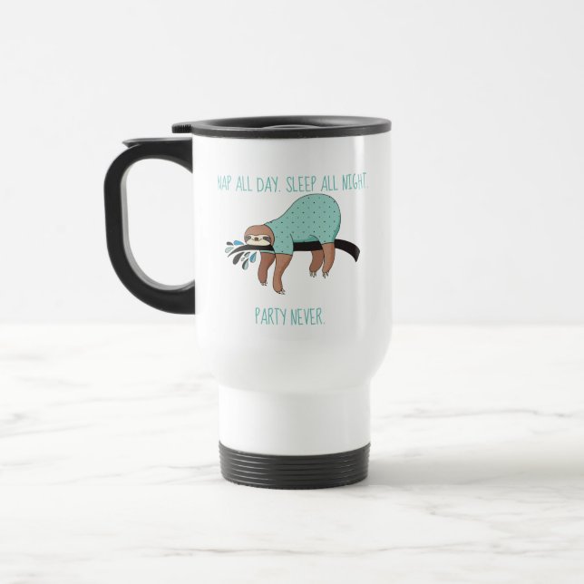 Mug De Voyage Le petit somme toute la journée, dorment toute la (Gauche)