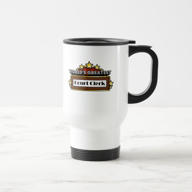 Mug De Voyage Le plus grand commis de cour du monde (Droite)