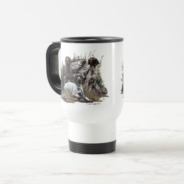 Mug De Voyage Le Pointer allemand ou Deutsch Kurzhaar (Devant gauche)
