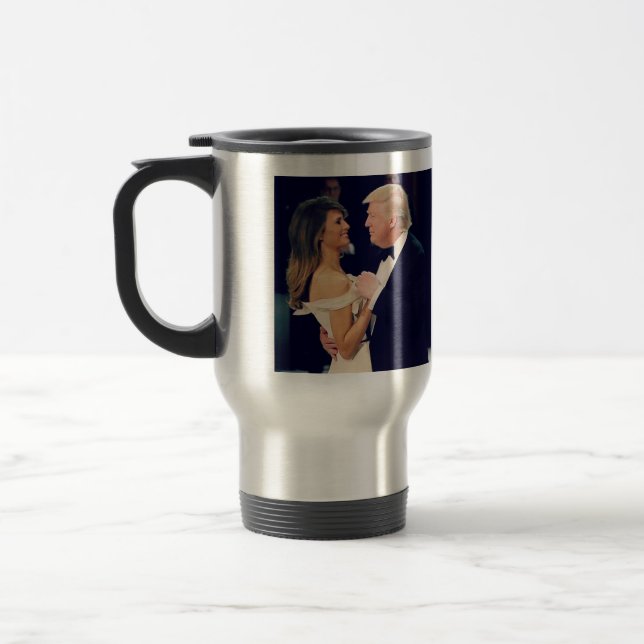 Mug De Voyage Le président Trump et Melania Dancing (Gauche)