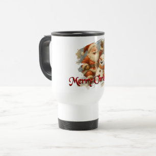 Mug De Voyage Le rire de Santa dans l'étreinte de l'hiver
