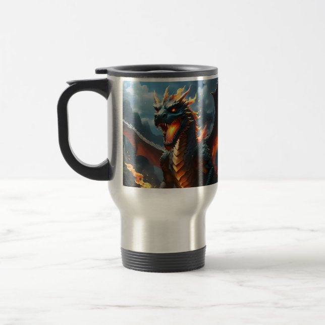 Mug De Voyage "Le souffle d'Inferno : la flamme du dragon" (Gauche)