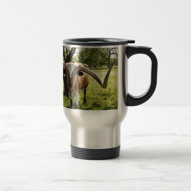 Mug De Voyage Le Texas Longhorn Taureau (Droit)