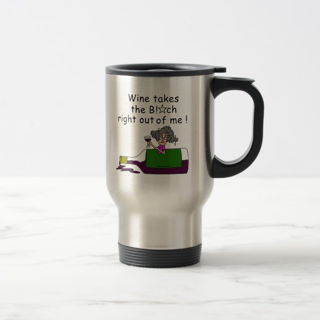 Mug De Voyage Le Vin M'A Mélangé (Droit)