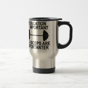 MUG DE VOYAGE L'ÉDUCATION SONT IMPORTANTE MAIS LES GRANDS BICEP