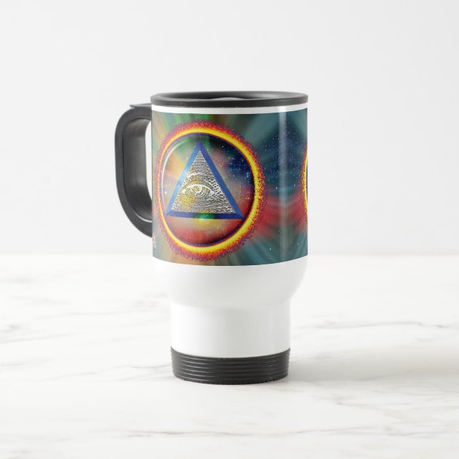 Mug De Voyage Lentille de la Providence (Devant gauche)