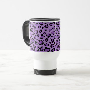 Mug De Voyage Leopard Print, Léopard Spots, Purple Leopard
