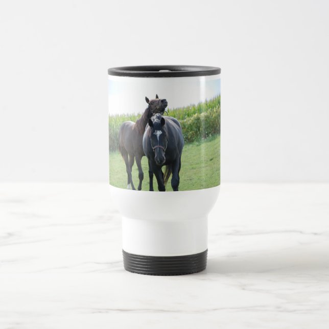 Mug De Voyage Les amateurs de chevaux (Centre)