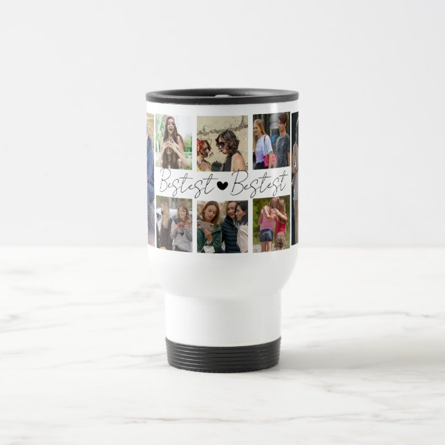 Mug De Voyage Les amis de Bestie Garder un collage photo (Centre)