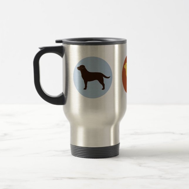 Mug De Voyage Les chiens d'arrêt de la collection de laboratoire (Gauche)