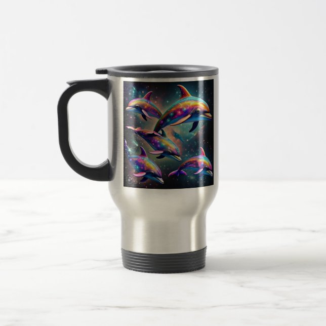 Mug De Voyage Les dauphins dans l'espace (Gauche)