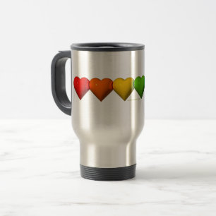 Mug De Voyage Les glyphes en forme de cœur 3D brillants de Slipp
