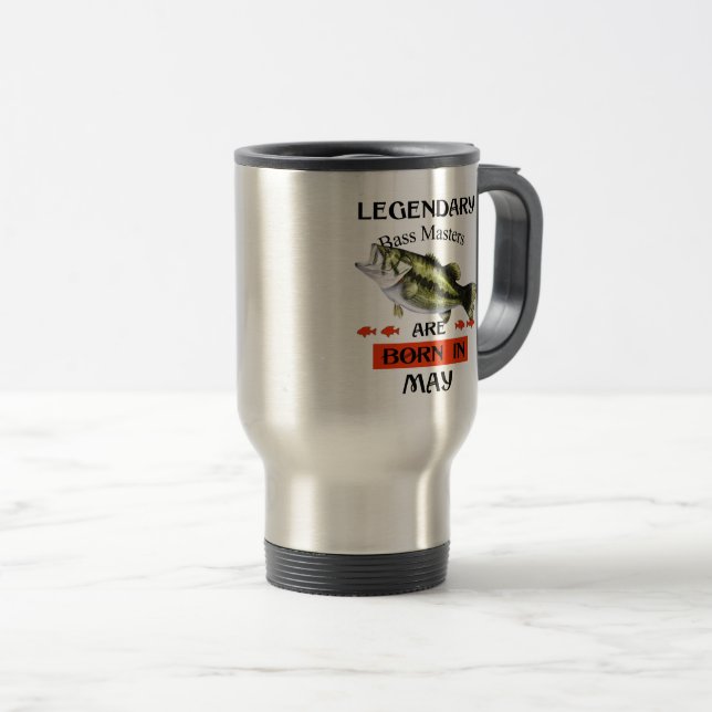 Mug De Voyage Les légendaires Maîtres de basse sont nés en mai (Devant droit)