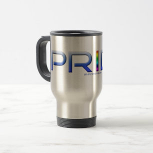 Mug De Voyage Les lettres métalliques du mot de fierté de Slippe