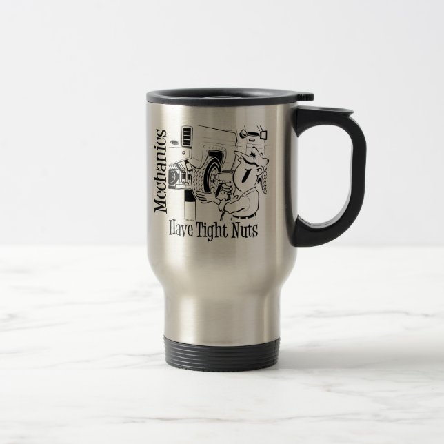 Mug De Voyage Les Mécaniciens Ont Des Noix Serrées (Droit)