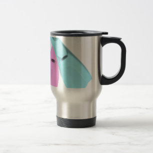 Mug De Voyage les nageoires plongent les femmes roses d'hommes
