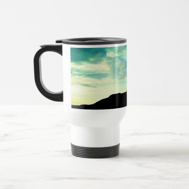 Mug De Voyage Les nuages bleus, au-dessus de la colline (Gauche)