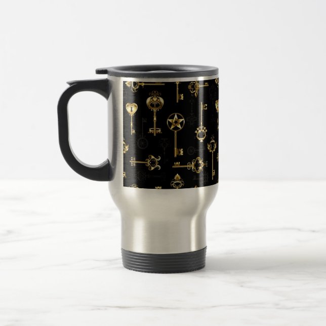 Mug De Voyage Les Patters de Seamless avec Golden Keys (Gauche)
