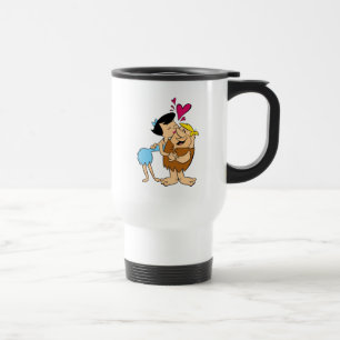 Mug De Voyage Les Pierrafeu   Betty Kissing Barney
