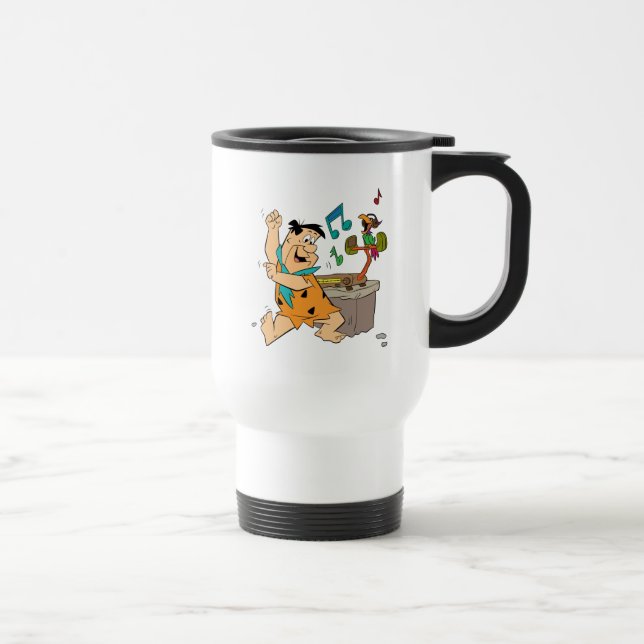 Mug De Voyage Les Pierrafeu | Fred Flintstone Dancing (Droite)