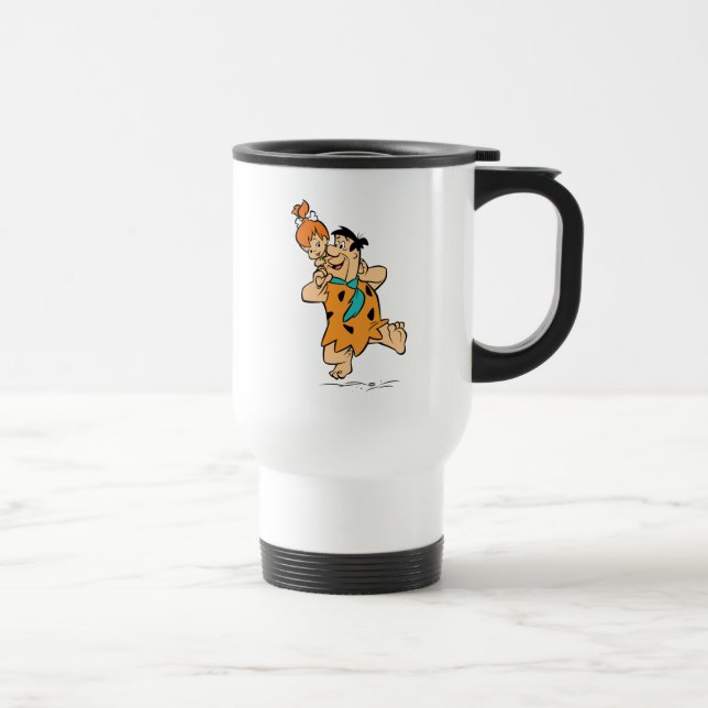 Mug De Voyage Les Pierrafeu | Fred & Pebbles Flintstone (Droite)