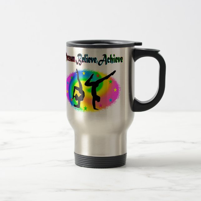 MUG DE VOYAGE LES RÊVES GYMNASTIQUES SE RÉVÈLENT (Droit)