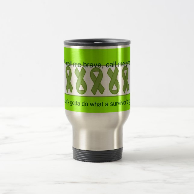 Mug De Voyage Les rubans de conscience de lymphome ne (Centre)