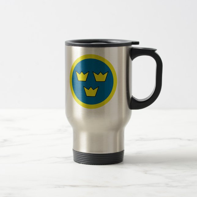 Mug De Voyage Les trois couronnes de la Suède (Droit)
