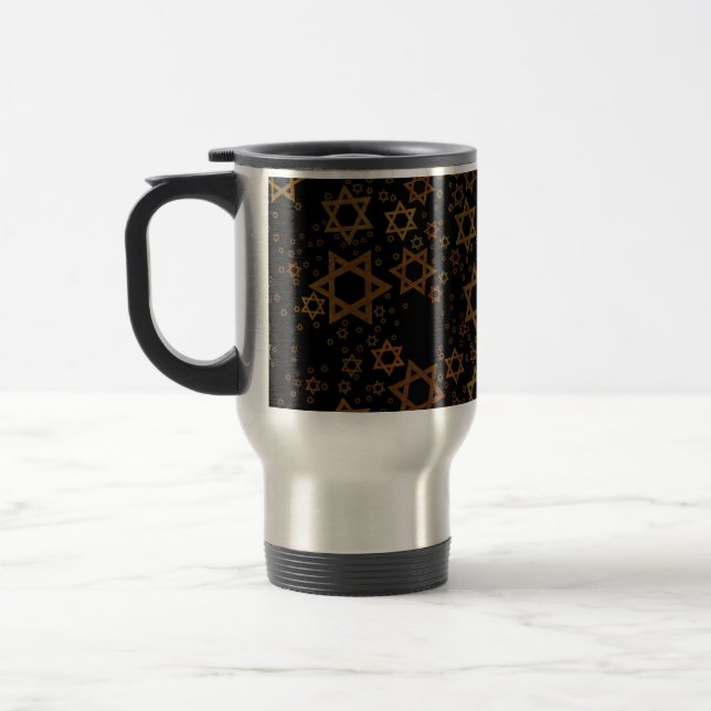 Mug De Voyage L'étoile artistique de David thème Hanukkah de Sli (Gauche)