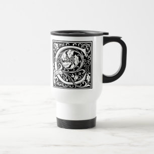 Mug De Voyage Lettre C Monogramme médiéval Art Nouveau