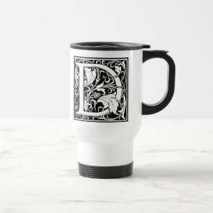 Mug De Voyage Lettre D Monogramme Art Nouveau Médiéval