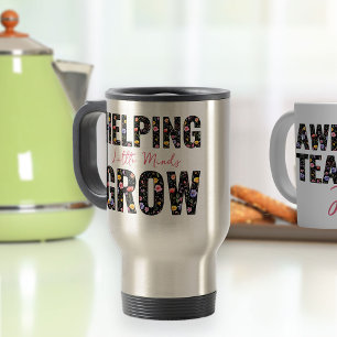 Mug De Voyage Lettre de fleurs sauvages pour aider les petits es