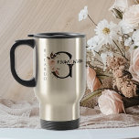 Mug De Voyage LETTRE Florale BOHO GROOMsman<br><div class="desc">Mariage Merci tasse cadeau pour personnaliser pour votre toiletteur. Groomsman est écrit avec des lettres de fleurs boho neutres et manuscrit. Vous pouvez également ajouter le nom de la mariée et du marié ainsi que la date de leur mariage, qui encadre une esperluette fleurie de coordination. Bel cadeau de mariage...</div>