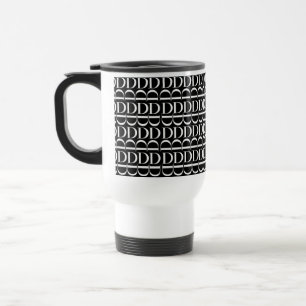 Mug De Voyage Lettre initiale D monogramme