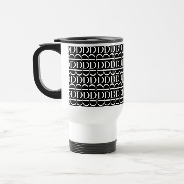 Mug De Voyage Lettre initiale D monogramme (Gauche)