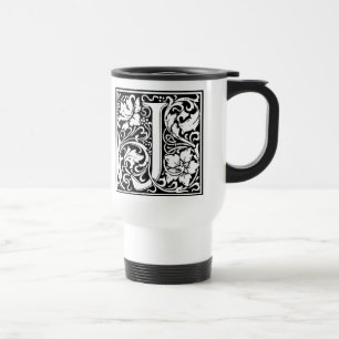 Mug De Voyage Lettre J Monogramme médiéval Art Nouveau