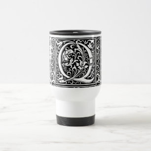 Mug De Voyage Lettre Q Monogramme Art Nouveau Médiéval