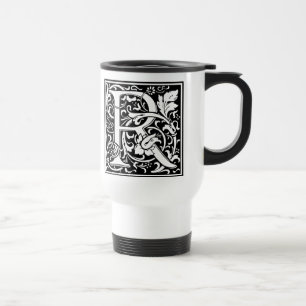 Mug De Voyage Lettre R Monogramme médiéval Art Nouveau