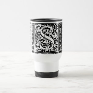 Mug De Voyage Lettre S Monogramme médiéval Art Nouveau