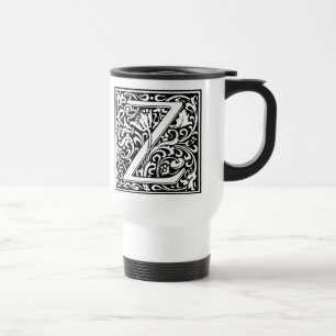 Mug De Voyage Lettre Z Monogramme médiéval Art Nouveau