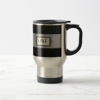 Mug De Voyage Lettres Monogrammes Exécutives Café en acier inoxy