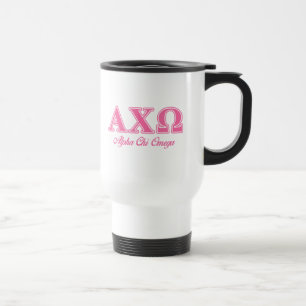 Mug De Voyage Lettres roses d'Omega de Chi d'Alphi