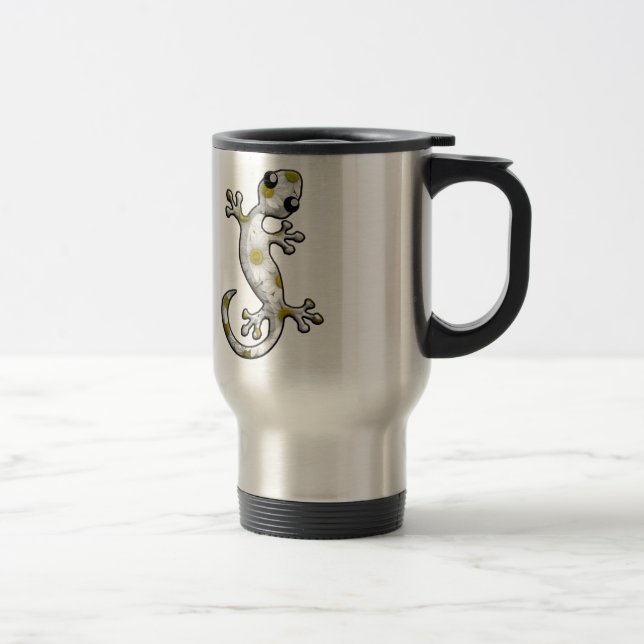 Mug De Voyage Lézards de Gecko de marguerite (Droit)