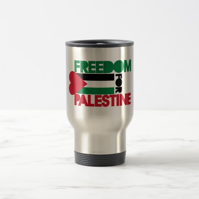 Mug De Voyage Liberté pour la Palestine (Centre)