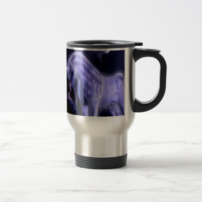 Mug De Voyage Licorne abstraite de fée de Puple d'imaginaire (Droit)