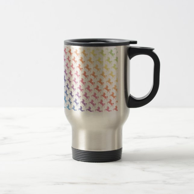 Mug De Voyage Licornes d'arc-en-ciel (Droit)