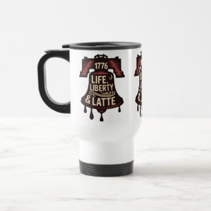 Mug De Voyage Life Liberty Latte Café Bell Design Vintage