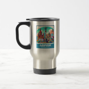 Mug De Voyage Ligne aérienne Retro Leipzig